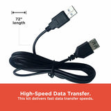 RadioShack 6-in-1 USB 2.0 Adapter Kit 2605050 6 Feet