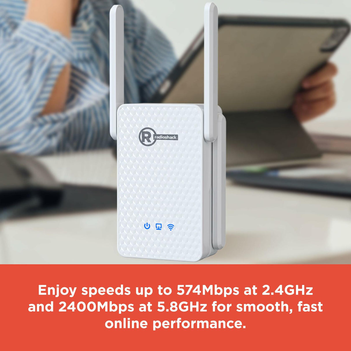RadioShack WiFi 6 3000 Mbps High Speed Repeater 2505010