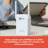 RadioShack WiFi 6 3000 Mbps High Speed Repeater 2505010