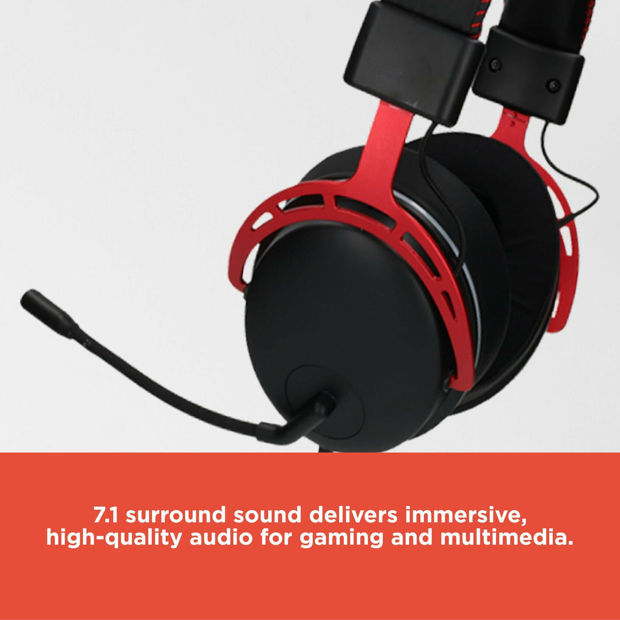 RadioShack Gaming 7.1 USB Headphones Black & Red 3304408