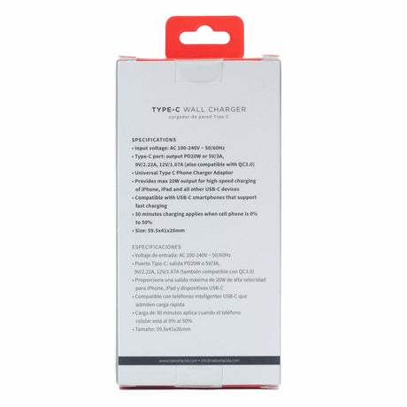 RadioShack Three Pack Type C Wall Charger 20W White 2733358