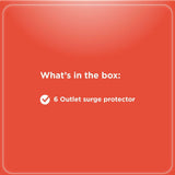 RadioShack 6-Outlet Power Strip White 6100814