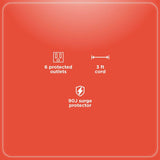 RadioShack 6-Outlet Power Strip White 6100814