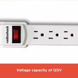 RadioShack 6-Outlet Power Strip White 6100814