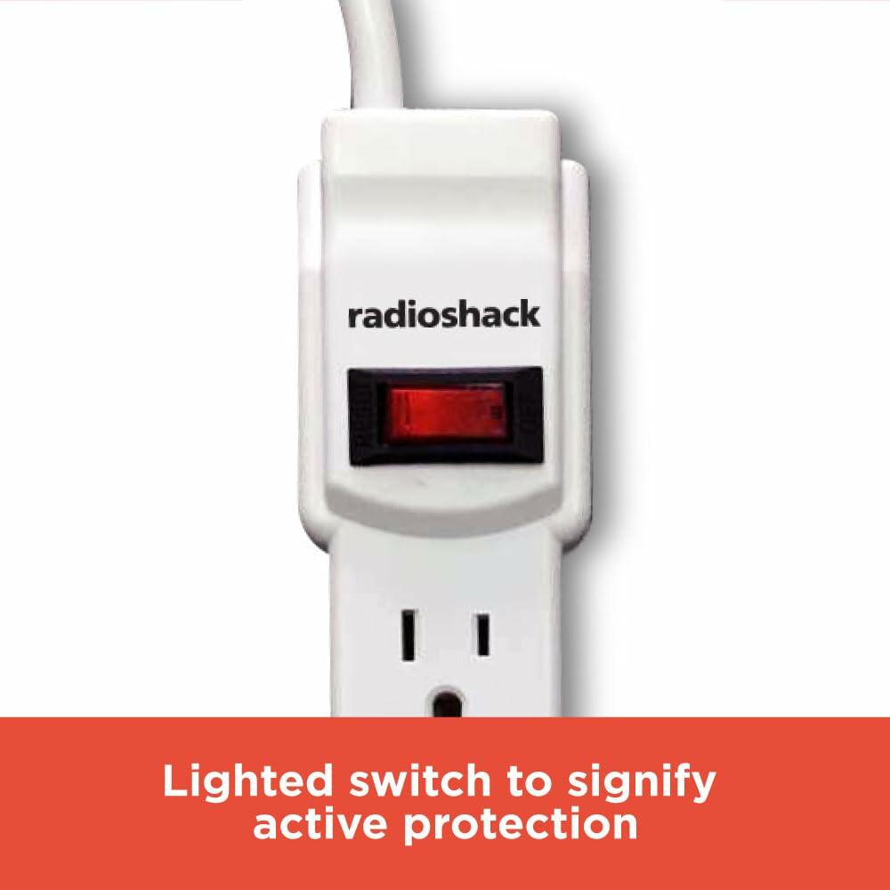 RadioShack 6-Outlet Power Strip White 6100814