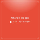 RadioShack 7 in 1 Type-C Adapter