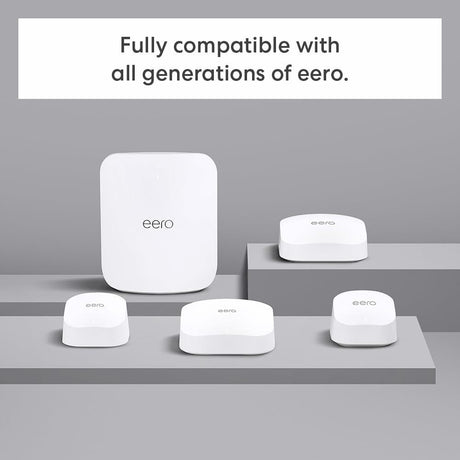 eero 7 dual-band mesh Wi-Fi 7 router - Supports internet plans up to 2.5 Gbps, Coverage up to 2,000 sq. ft., 1-pack
