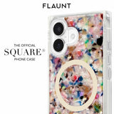 Flaunt - Square MagSafe Case for Apple iPhone 17 - Rainbow Confetti Tortoise Shell