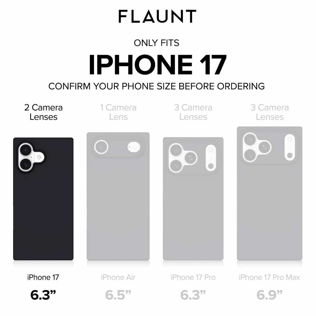 Flaunt - Square MagSafe Case for Apple iPhone 17 - Rainbow Confetti Tortoise Shell