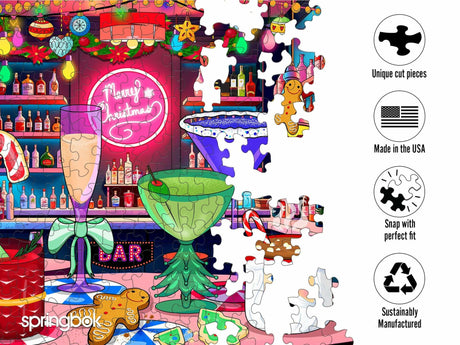 Springbok Pop-Up Christmas Cocktails Limited Release 1000 Piece Puzzle - image 3