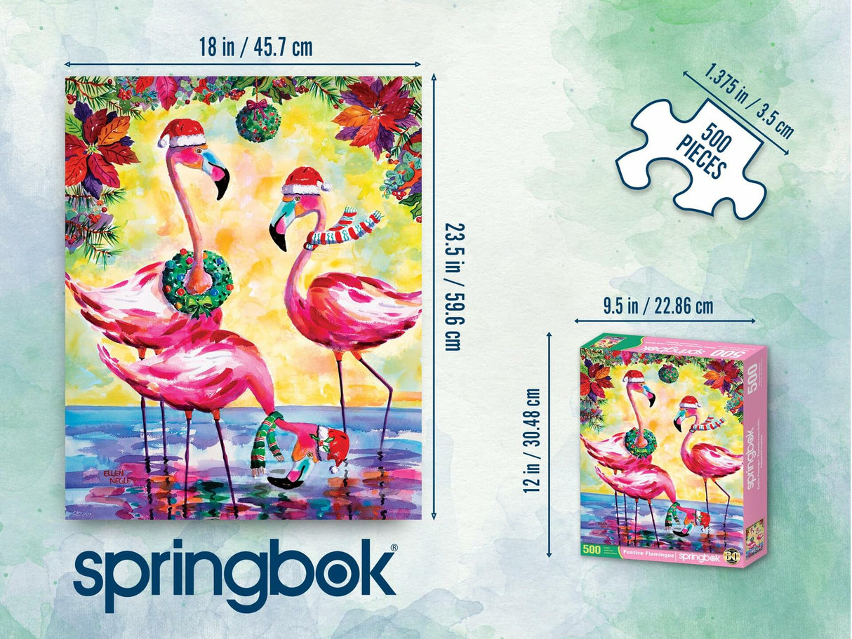 Springbok Festive Flamingos Limited Release 500Pc