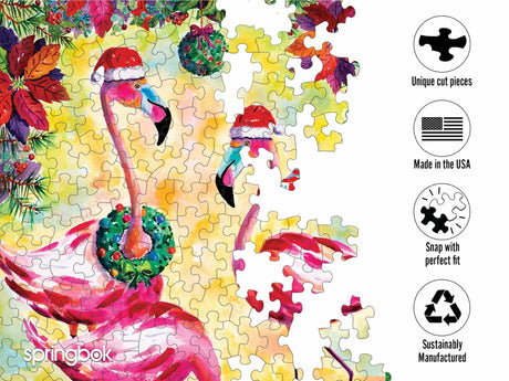 Springbok Festive Flamingos Limited Release 500 Piece Puzzle - image 3