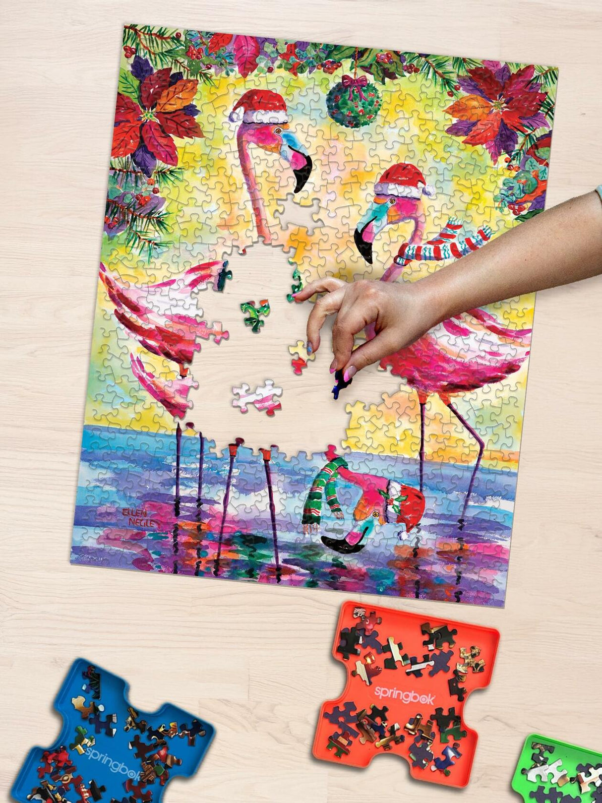 Springbok Festive Flamingos Limited Release 500Pc