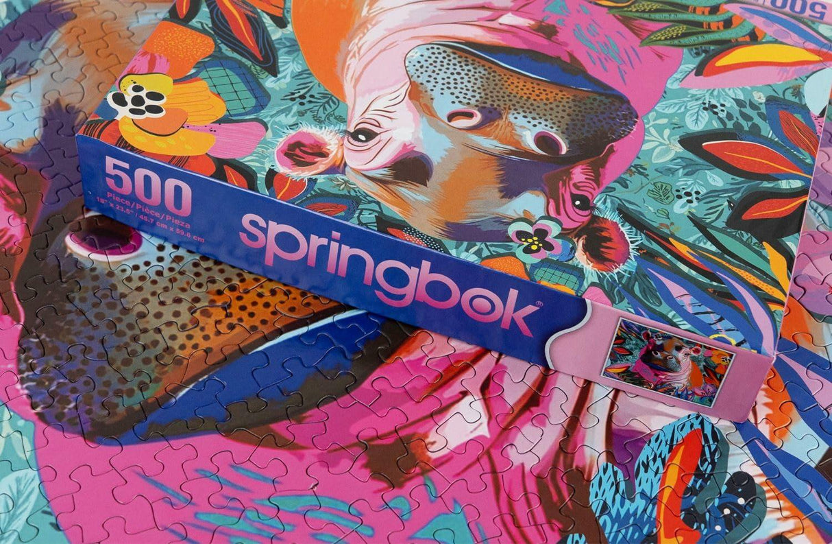 Springbok Floral Hippo Pop Limited Release 500Pc