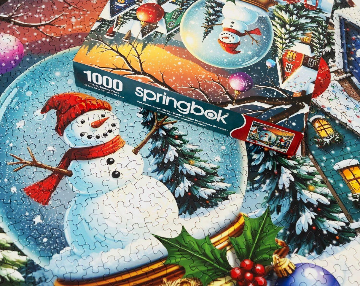 Springbok Snowman Snow Globe 1000Pc
