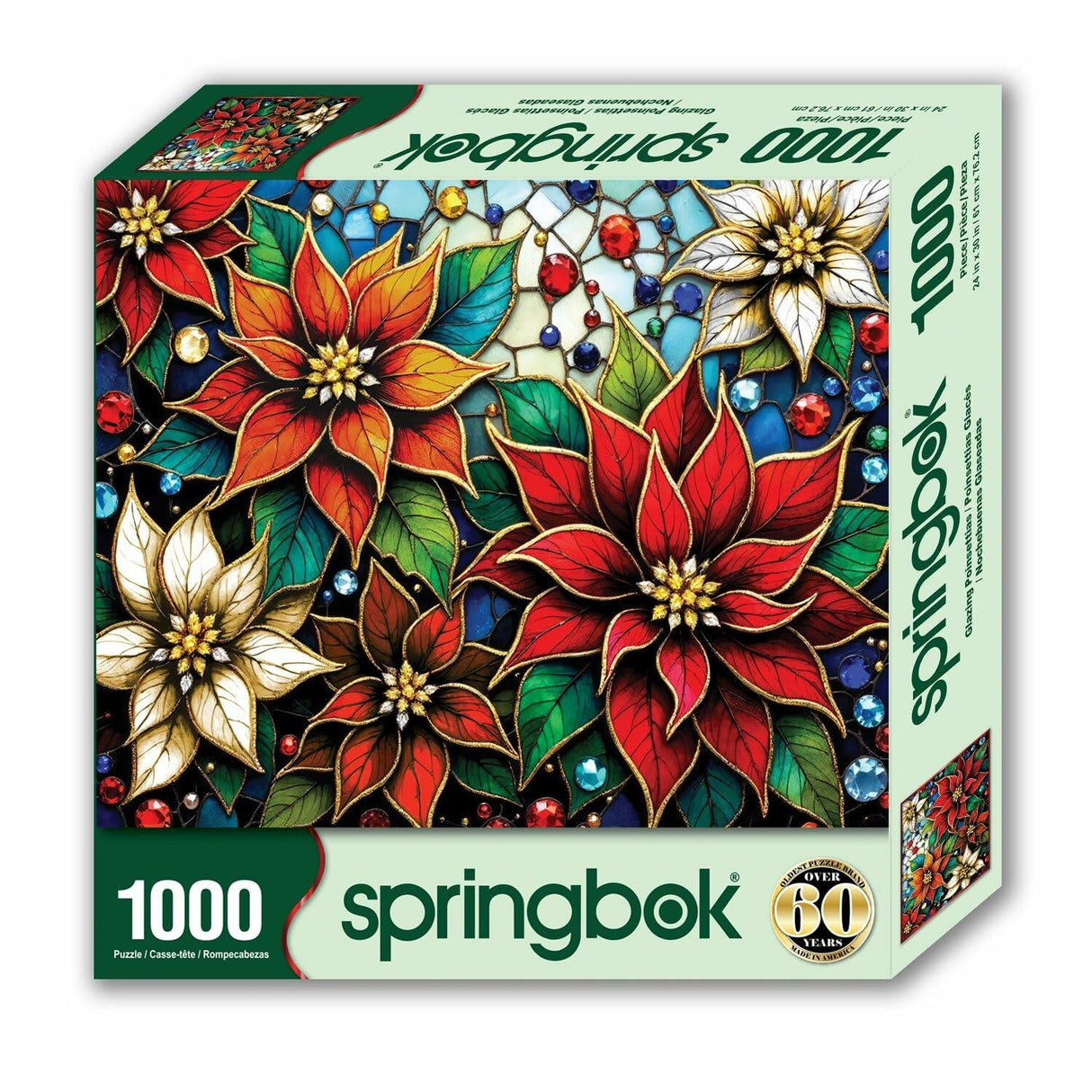 Springbok Glazing Poinsettias 1000Pc