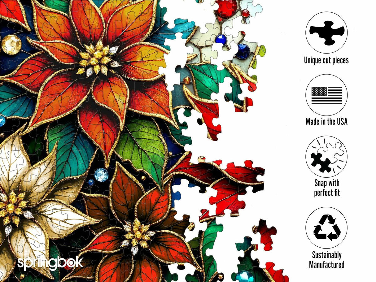 Springbok Glazing Poinsettias 1000Pc