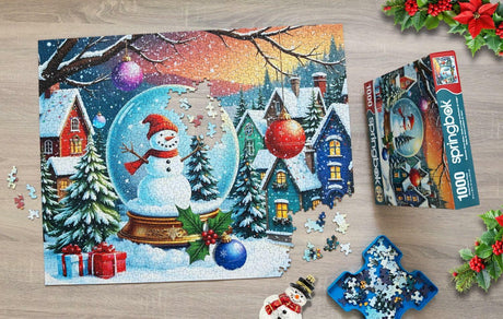 Springbok Snowman Snow Globe 1000 Piece Puzzle - image 8