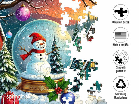 Springbok Snowman Snow Globe 1000 Piece Puzzle - image 3