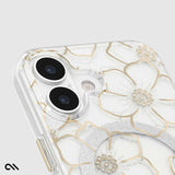 Case-Mate - Floral Gems MagSafe Case for Apple iPhone 17 - Gold