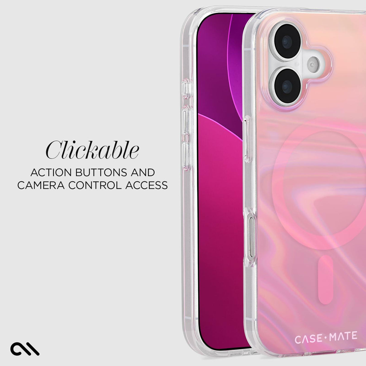 Case-Mate - Peach Bubble MagSafe Case for Apple iPhone 17 - Peach Iridescent