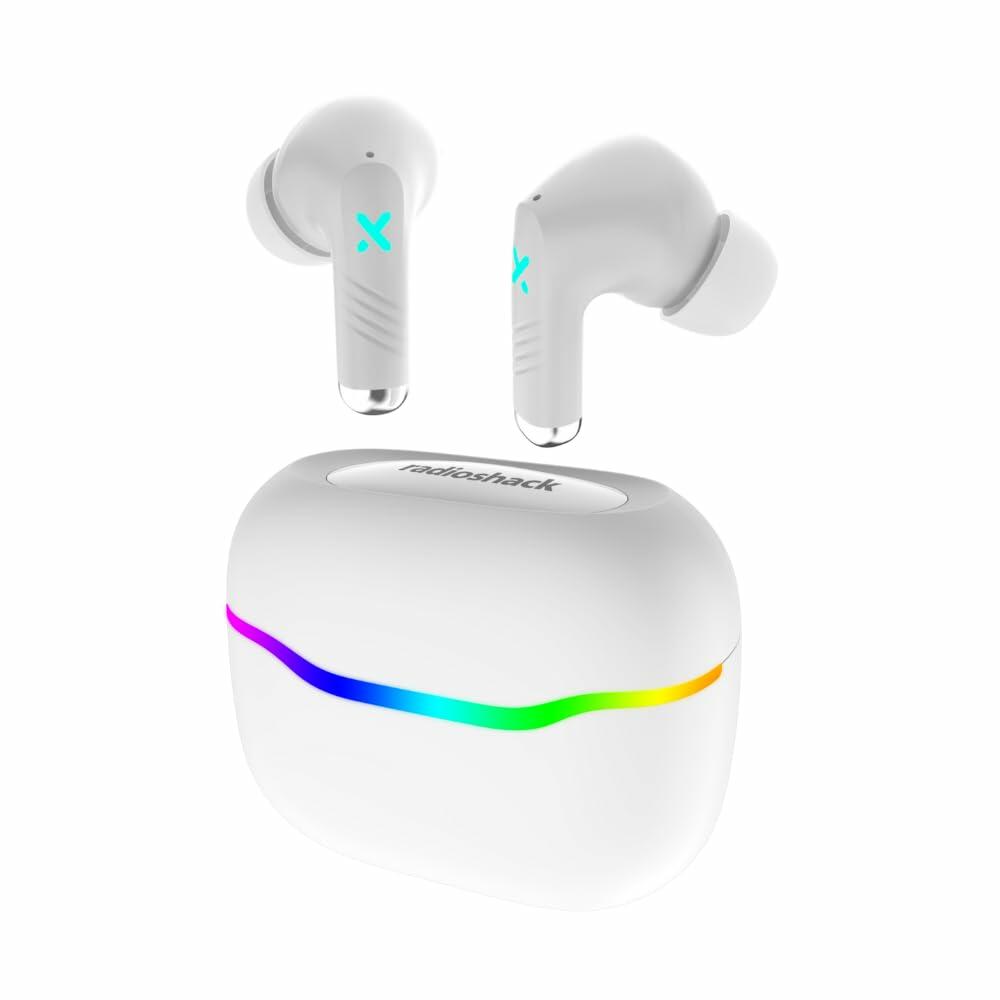 RadioShack Wireless Gaming Earbuds with noise cancellation White 3304453