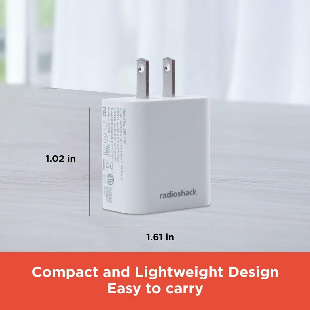 RadioShack Dual USB Port Wall Charger 2605163