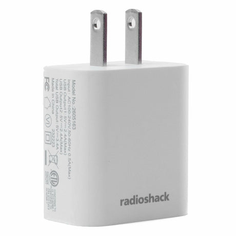 RadioShack Dual USB Port Wall Charger 2605163