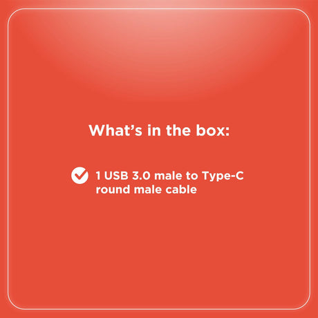 RadioShack USB 3.0 Male to Type-C Round Male Cable - 91.4cm (3 Feet) 2605128