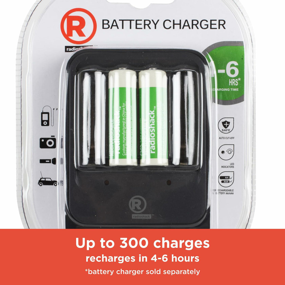 RadioShack AAA Rechargeable Batteries 2300761 4 Pack