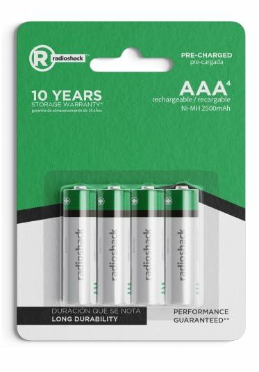 RadioShack AAA Rechargeable Batteries 2300761 4 Pack
