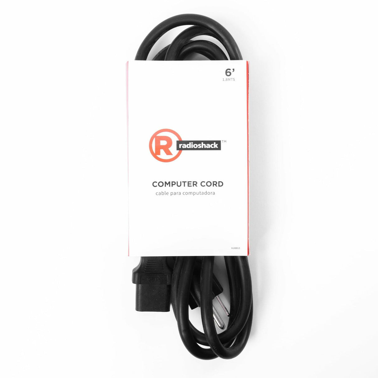 RadioShack Black computer cord 6100813 6 ft