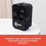 RadioShack Universal Travel Adapter  2 USB 2733316