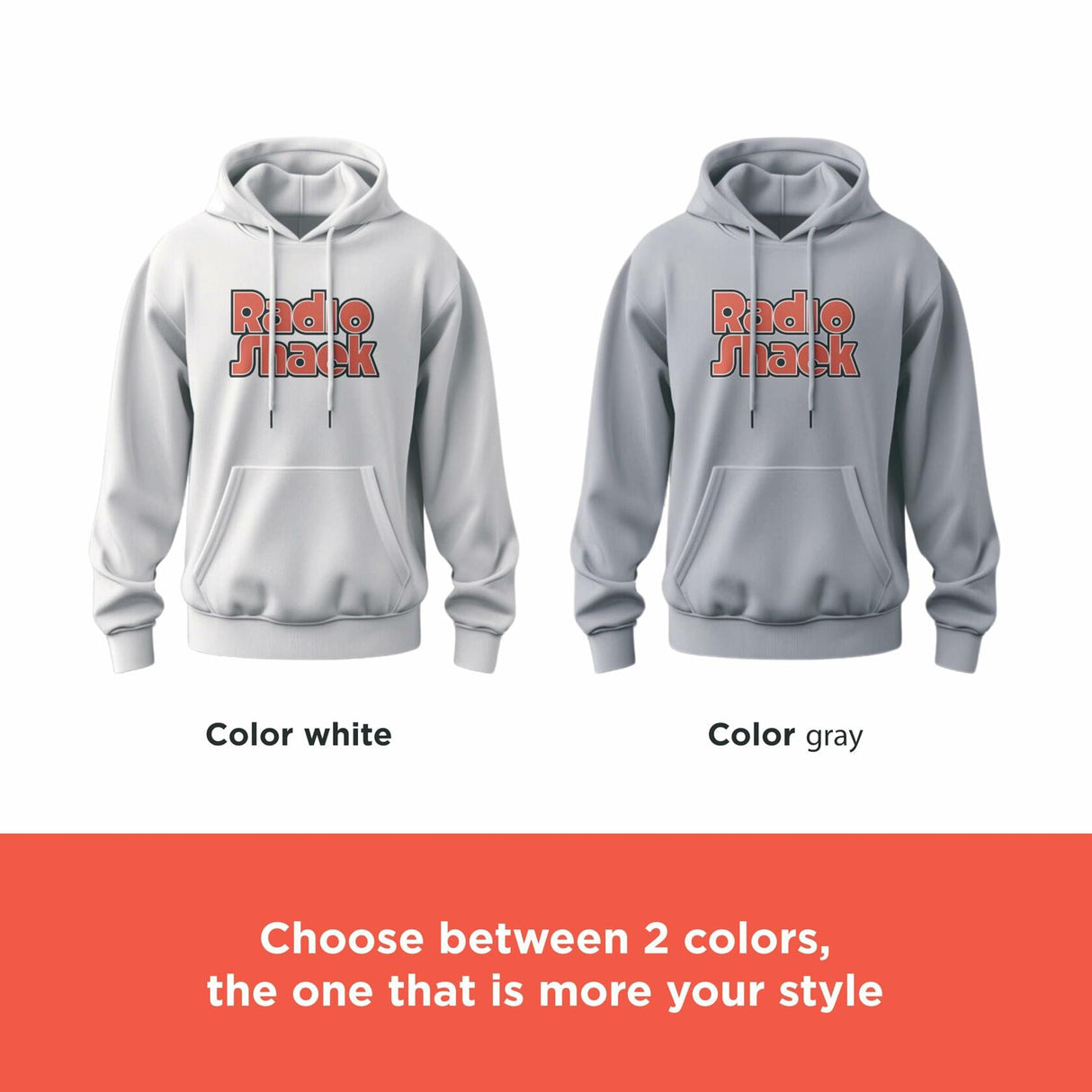 RadioShack Retro Logo Hoodie - White - Size S