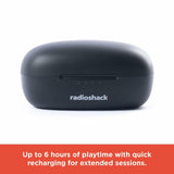 Radioshack True Wireless Headphones 400MAH Active Noise Cancelling IPX5 White 3304381