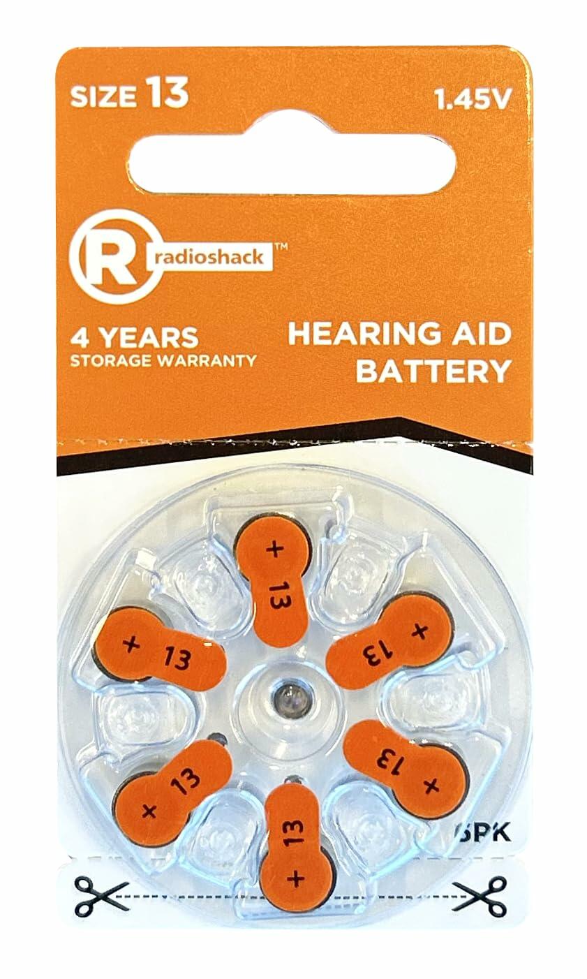 RadioShack Hearing Aid Battery, Size 13, 6 Pack, 2302524