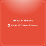 RadioShack Dual Active 10" Bluetooth Speaker 4001958