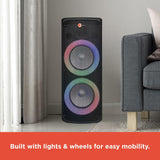 RadioShack Dual 10-inch 2-Way Rechargeable Battery Speaker Box 4001966