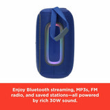 RadioShack Blue and Grey Wireless Speaker with RGB Lights 4001780