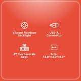 Transparent Black Gaming Keyboard With Light 5V 2607115