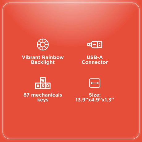 RadioShack Mechanical Gaming Keyboard With 87 Keys 2607117