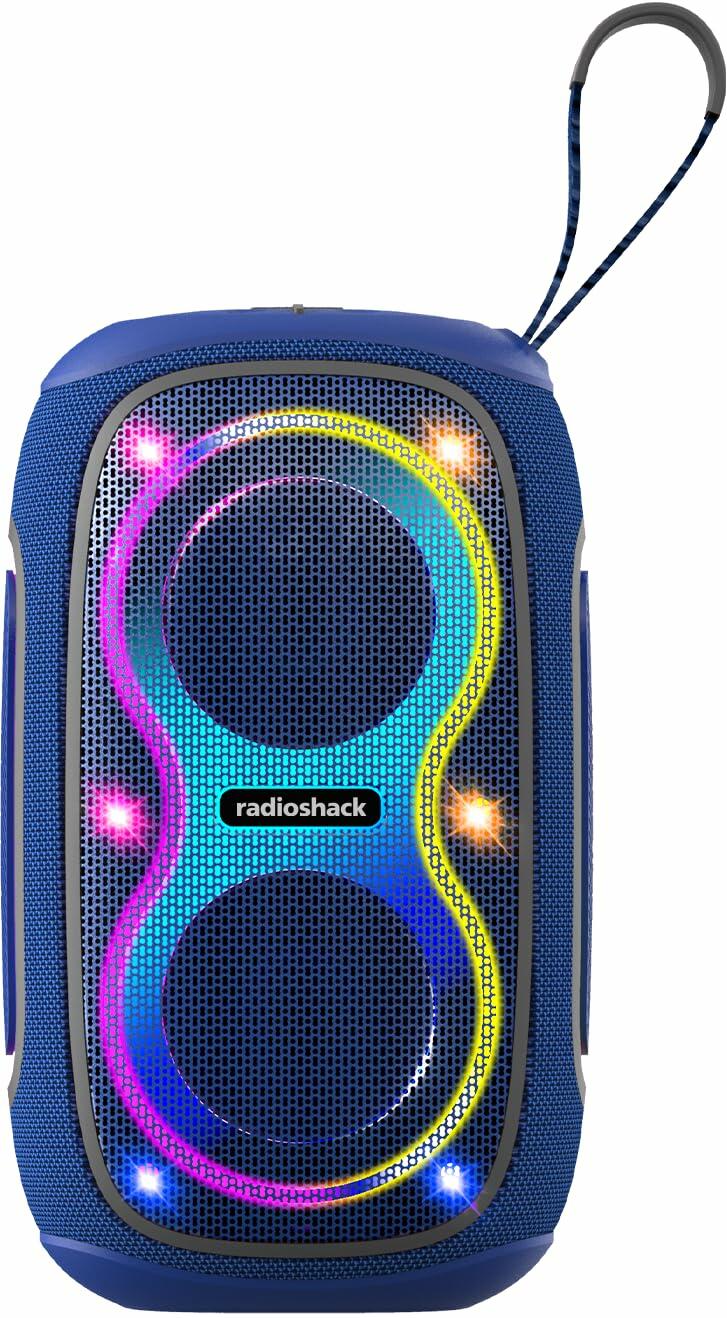 RadioShack Blue and Grey Wireless Speaker with RGB Lights 4001780