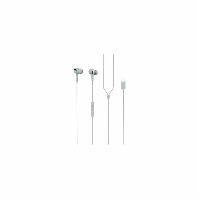 RadioShack Wired Type-C Earphones with Microphone (Gray) 3304388