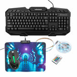 RadioShack Keyboard RGB Light Mouse and Mouse Pad Combo 2607062