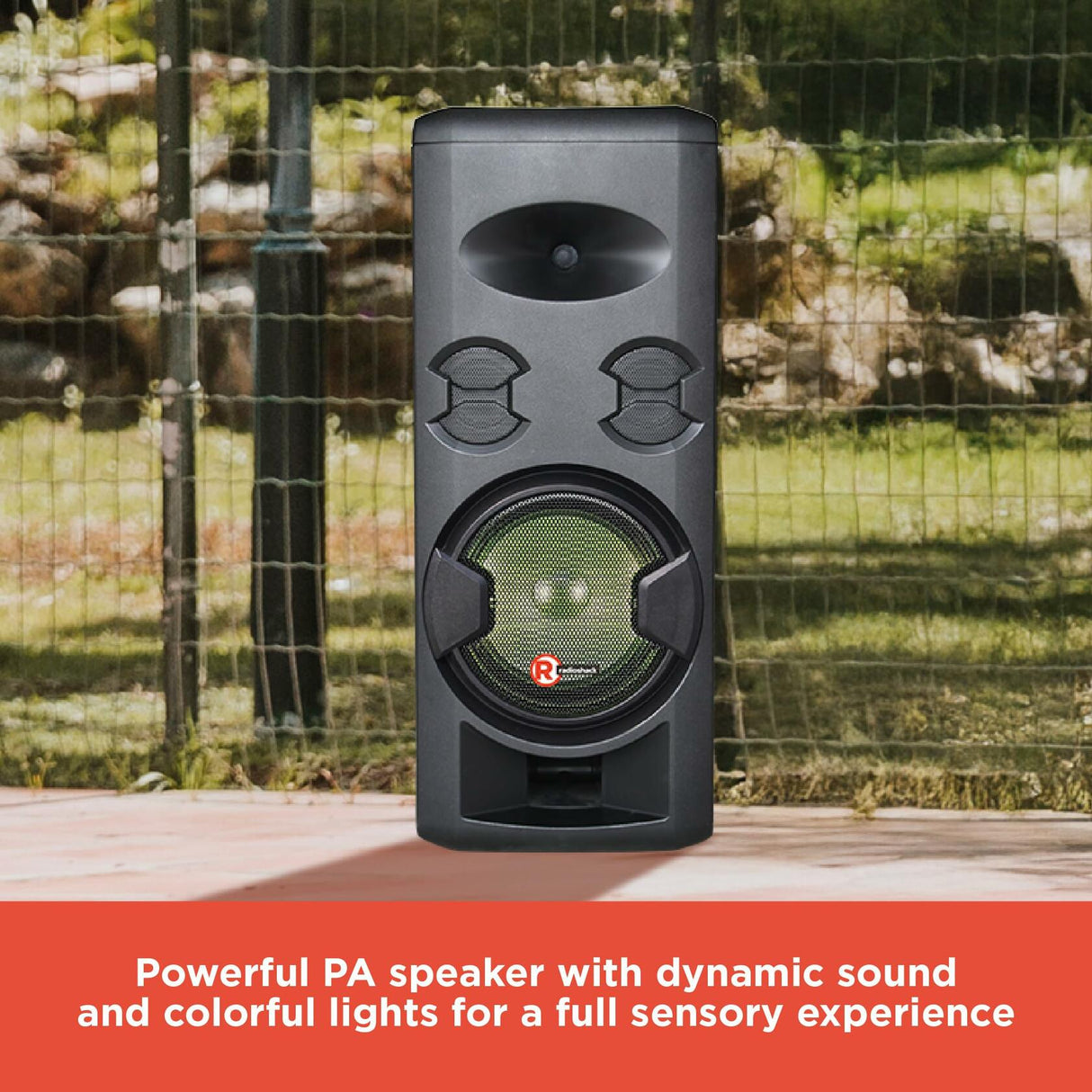 RadioShack Tower 3-Way Speaker (50,000 RMS) with Double Woofers and Lights 4001943