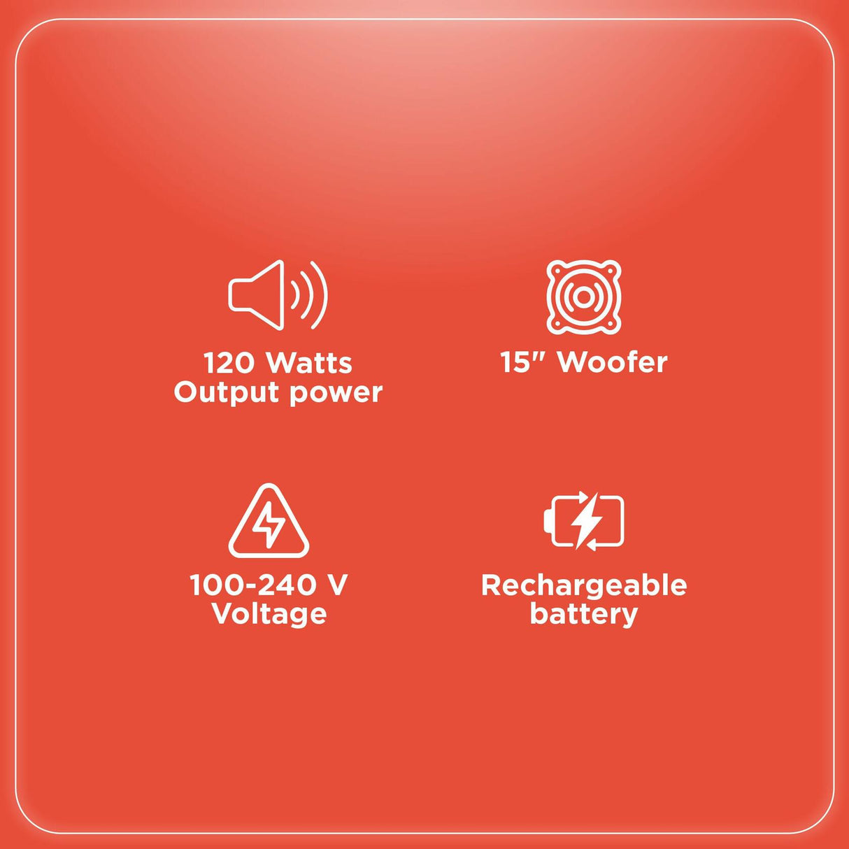 RadioShack 15-inch 20,000 RMS Speaker with Lights, FM Radio, and Rechargeable Battery 4001945