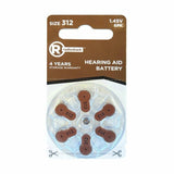 RadioShack Hearing Aid Battery Size 312, 6 Pack, 2302522