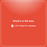 RadioShack Tower 3-Way Speaker (50,000 RMS) with Double Woofers and Lights 4001943