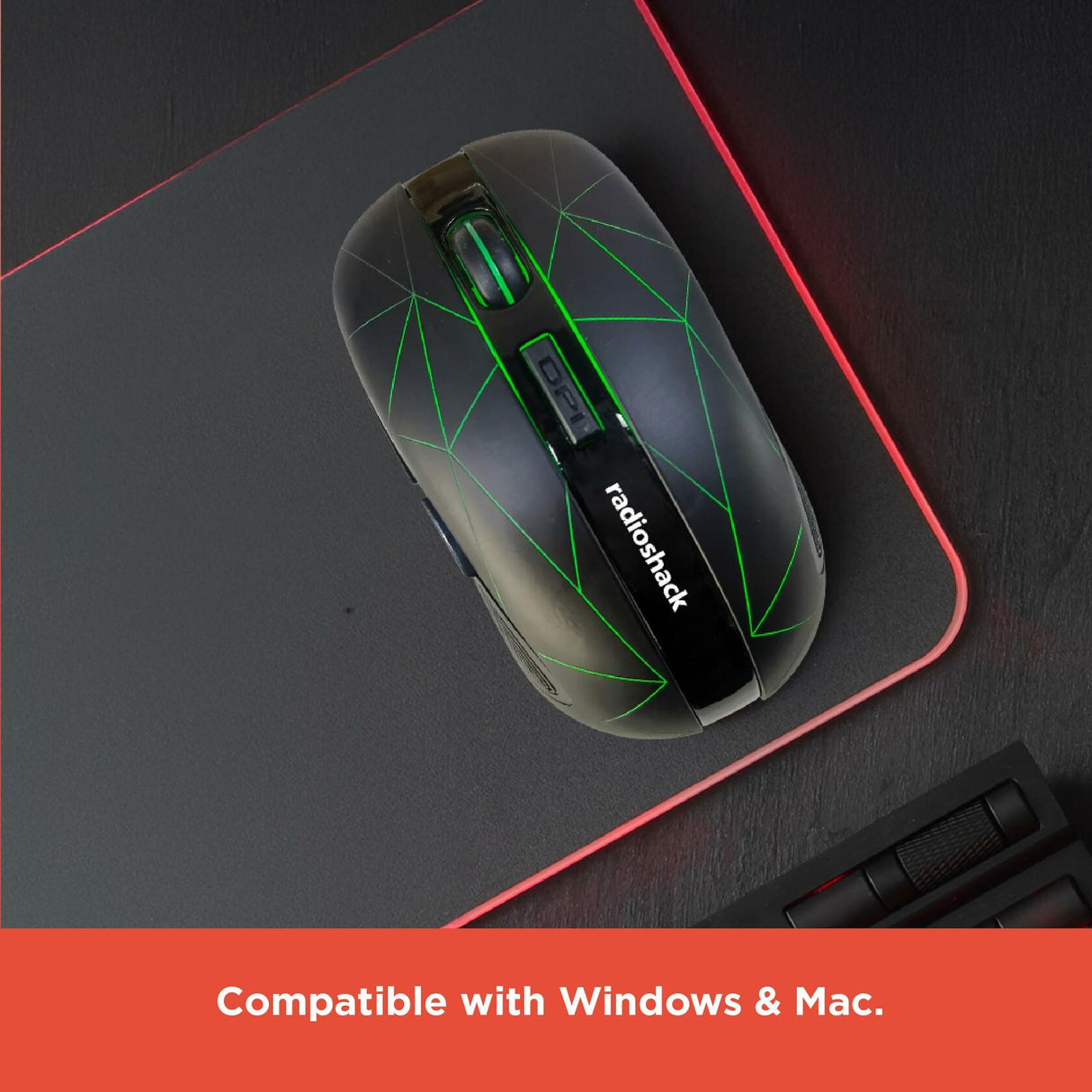 RadioShack Rechargeable Wireless 6 Button Gaming Mouse 2604789