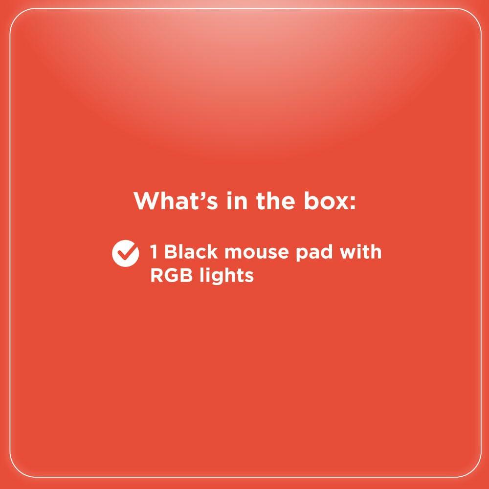 Radioshack LED gaming mouse pad with RS logo black 2607105 31.49 x 14.57 in